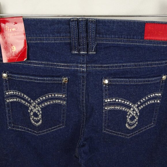 Y2K Vintage Fire Jeans Juniors Lisa Skinny Jeans Size 9 - Picture 3 of 8